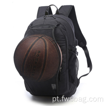 Bolsa esportiva com porta de cobrança de rede de basquete